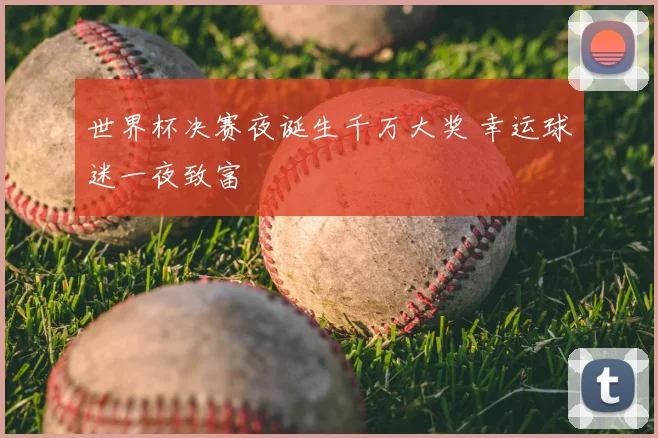世界杯决赛夜诞生千万大奖 幸运球迷一夜致富